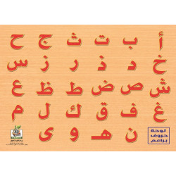 هيا نتعلم الحروف  - بزل الحروف العربية كبير -خشبي