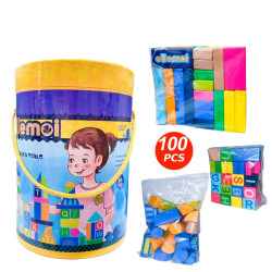 مكعبات ملونة 100 قطعه 