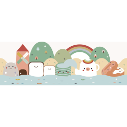 ديكور الحائط الكبير - المخبوزات الجميلة SIZE : 280*100*3 CM