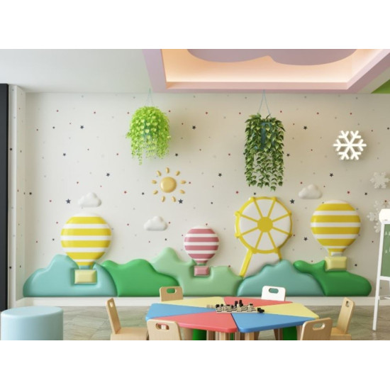 ديكور الحائط الكبير - مجموعة البالون  WALL DICORATION LARGE BALLOON SET مقاس :W280cmxH100cmcmx3cm
