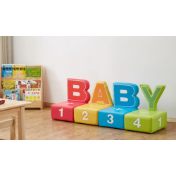 كنب رباعي ملون - أطفال Size:W140*D39*H49/CM