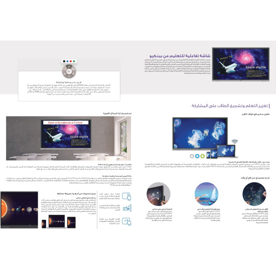 شاشة تفاعلية 65 بوصة بنكيو مع برناج الكتابة EZWRITE موديل RE6501