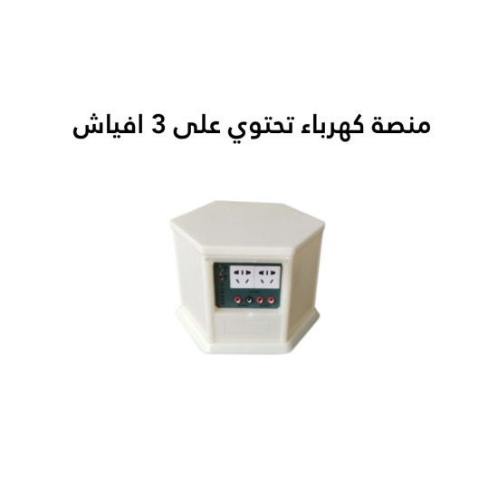 منصة كهرباء تحتوي على 3 افياش