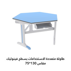 طاولة مختبر ومصادر تعلم متعدد الاستخدامات مقاس :130*75سم